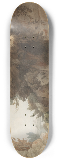 Francis Towne - A View Near the Arco Scuro, Looking Towards the Villa Medici, Rome 8.25 inch art skate deck