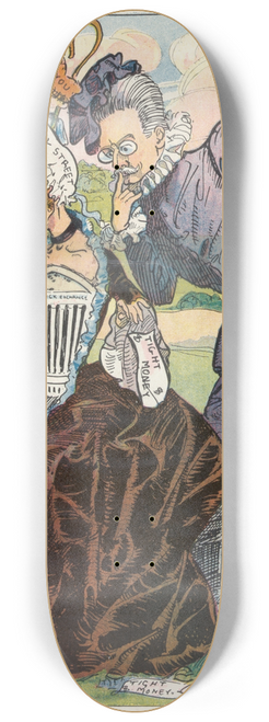 Frank Arthur Nankivell - He loves me, he loves me not 8.25 inch art skate deck