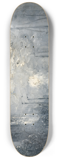 Frank William Boggs - A River in Moonlight 8.25 inch art skate deck