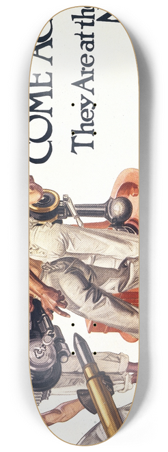 Frank Xavier Leyendecker - These men have come across, they are at the front now 8.25 inch art skate deck