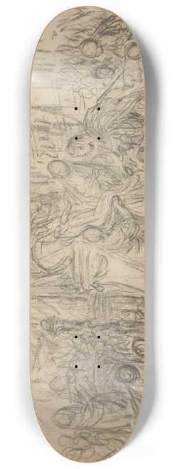 Franois Boucher - Hcube et Cassandre offrant une toffe  Minerve 8.25 inch art skate deck