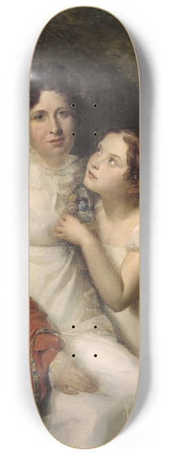Franois Grard - Portrait de Madame Bauquin Du Boulay et de sa nice Mademoiselle Bauquin de La Souche 8.25 inch art skate deck