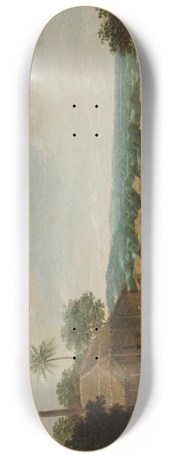 Frans Post - Brazilian Village 8.25 inch art skate deck