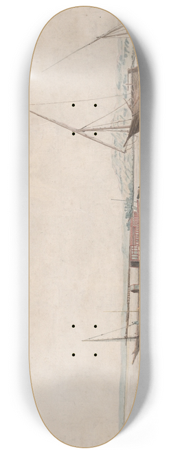 Frans Post - Tropical Coastal Landscape 8.25 inch art skate deck