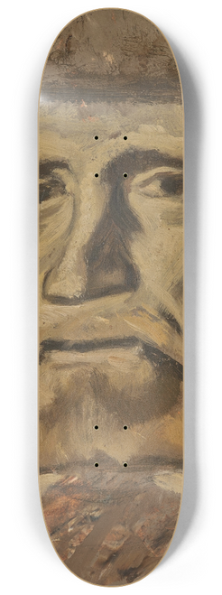Albin Egger Lienz - Portrait of a peasant, Head study for the standing peasant in the painting Generationen (The family) 8.25 inch art skate deck