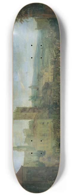 Franz de Paula Ferg - Jahrmarkt mit zinnenbekrntem Bergfried 8.25 inch art skate deck