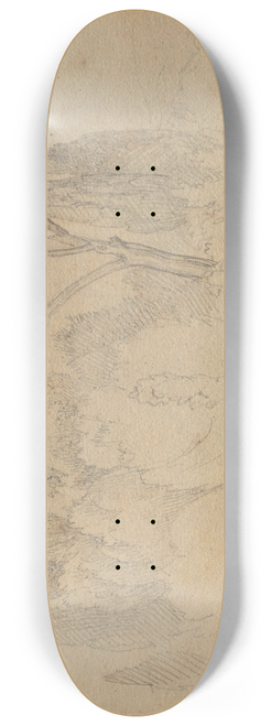 Franz Johann Heinrich Nadorp - Album with Views of Rome and Surroundings, Landscape Studies, page 29a: Landscape Study 8.25 inch art skate deck