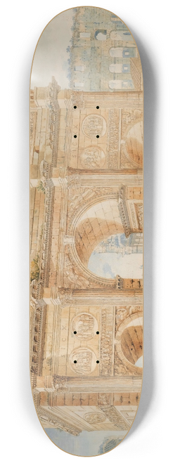 Franz Kaisermann - The Arch Of Constantine And Part Of The Colosseum 8.25 inch art skate deck