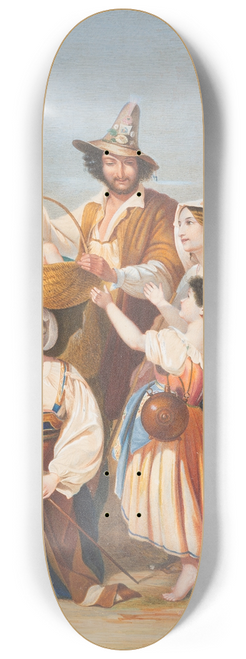 Franz Ludwig Catel - Familiy Of Sheperds On A Hill 8.25 inch art skate deck