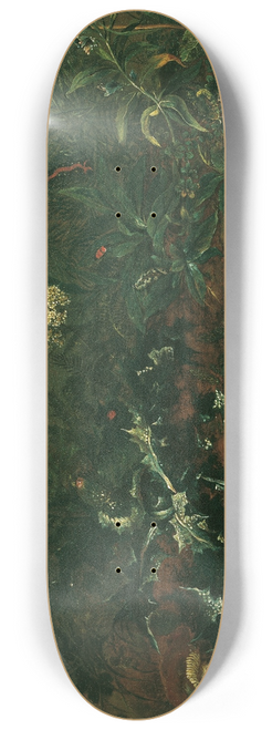 Franz Michael Siegmund von Purgau the elder - Rasenstck mit Distel, Frschen und Libelle 8.25 inch art skate deck