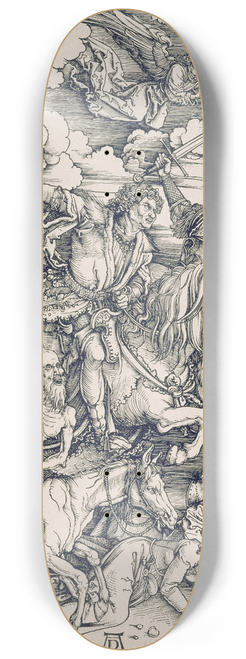Albrecht Drer - Die apokalyptischen Reiter, aus der Folge der Apokalypse, Einzeldruck vor dem Text 8.25 inch art skate deck