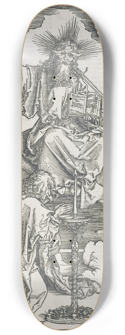 Albrecht Drer - Johannes erblickt die sieben Leuchter, aus der Folge der Apokalypse, Latein-Ausgabe 1511 8.25 inch art skate deck