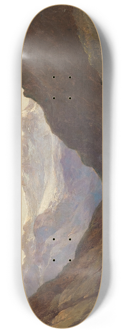 Franz Steinfeld - A View of the Dachstein Massif from the Alpenhotel Wasnerin in Bad Aussee 8.25 inch art skate deck