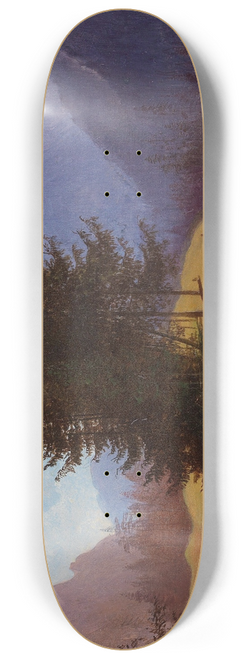 Franz Steinfeld - Landscape with Group of Trees and Woodcutters 8.25 inch art skate deck