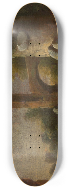 Franz Thomas Canton - Phantastische Ruinenlandschaft mit Denksule 8.25 inch art skate deck