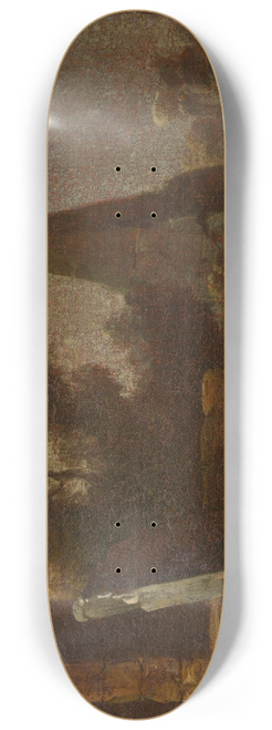 Franz Thomas Canton - Phantastische Ruinenlandschaft mit Obelisk 8.25 inch art skate deck