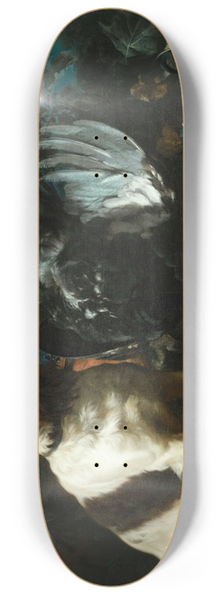 Franz Werner von Tamm - Still Life With Hunting Trophies And A Young Dog 8.25 inch art skate deck