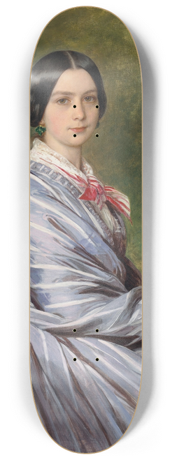 Franz Xaver Winterhalter - Portrait of Augusta Wichrow 8.25 inch art skate deck