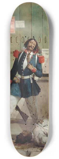 Alcide-Joseph Lorentz - Garde national bless (pisode de la rvolution de 1848) 8.25 inch art skate deck