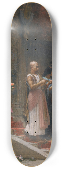 Frederick Arthur Bridgman - An Egyptian Procession 8.25 inch art skate deck