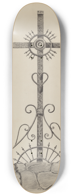 Al Curry - Cross 8.25 inch art skate deck
