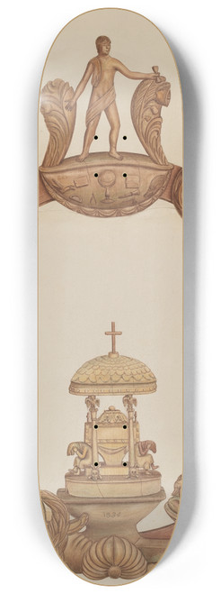 Al Curry - Cycle of Life Carving 8.25 inch art skate deck