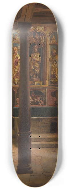 Aleksander Gierymski - Interior of St Wolfgangs Church in Rothenburg 8.25 inch art skate deck