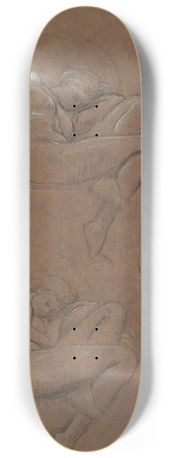 Frederic Leighton - Three studies for Flaming June 8.25 inch art skate deck