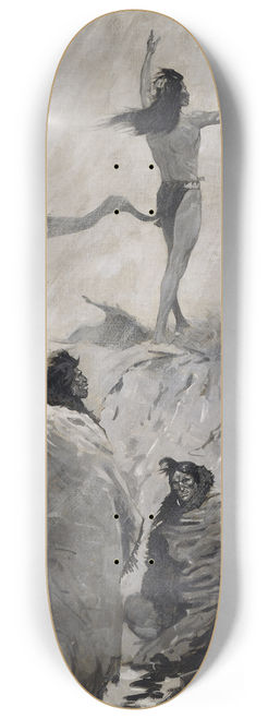 Frederic Remington - The Fire Eater Raised His Arms To The Thunder Bird 8.25 inch art skate deck