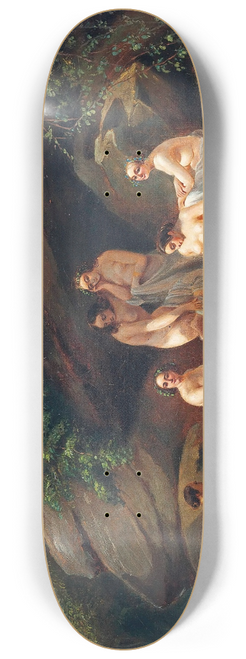 French School - Venus and her nymphs bathing indistinctly 8.25 inch art skate deck