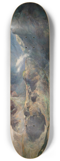 Aleksander Mroczkowski - Zielony Staw (Green Lake) at the Foot of Mounts Kocielec i winica 8.25 inch art skate deck