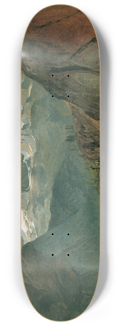 Friedrich August Matthias Gauermann - Der Dachstein vom Plassen bei Hallstatt 8.25 inch art skate deck