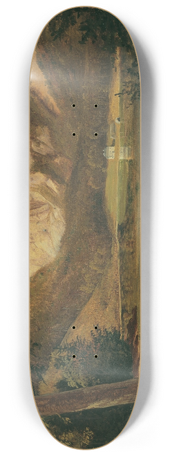 Friedrich August Matthias Gauermann - Der vordere Langbathsee mit dem Hllengebirge 8.25 inch art skate deck