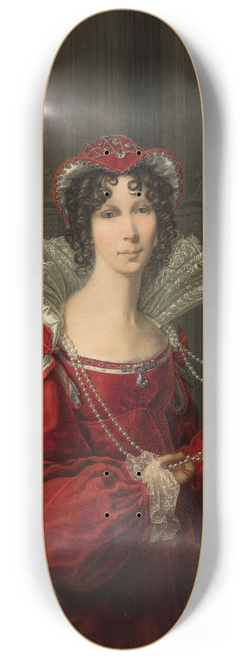 Friedrich Bury - Portrait of Princess Wilhelmina of Orange 8.25 inch art skate deck