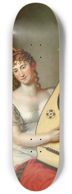 Friedrich Carl Grger - Portrait of Federica von Mecklenburg-Strelitz, Duchess of Cumberland and Queen of Hanover (1778-1841) 8.25 inch art skate deck