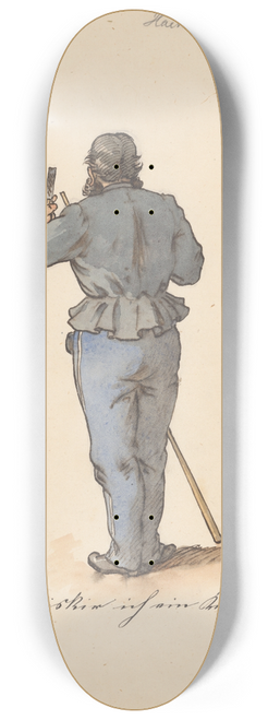 Friedrich Carl von Scheidlin - Standing Man from the Back 8.25 inch art skate deck
