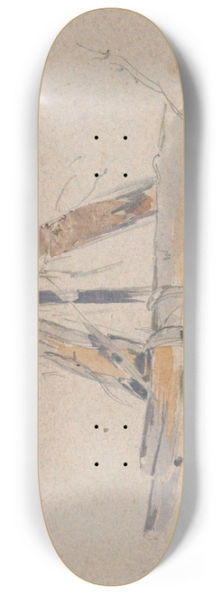 Friedrich Carl von Scheidlin - Study of Wooden Animal Trap 8.25 inch art skate deck