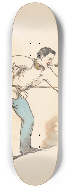 Friedrich Carl von Scheidlin - While Playing Billiard 8.25 inch art skate deck