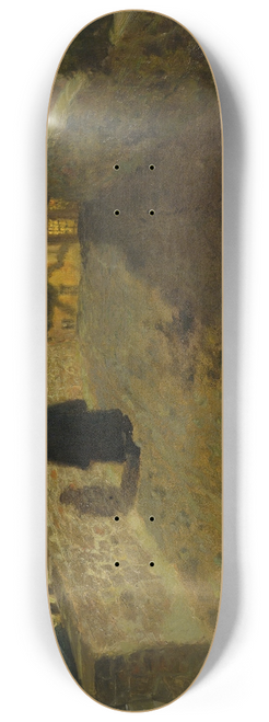 Frits Thaulow - Towards The Pont Lovignon (Pont Fleuri) In Quimperl 8.25 inch art skate deck