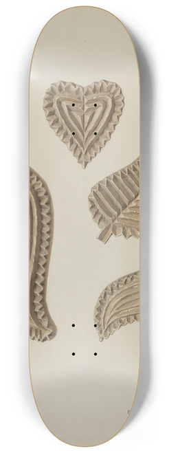 Fritz Boehmer - Pa. German Stamping Blocks for Homespun Cotton or Linens 8.25 inch art skate deck