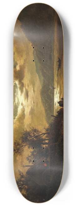 Fritz Chwala - Mondlicht ber einer Seelandschaft 8.25 inch art skate deck