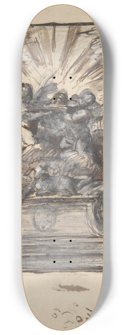 Gabriel de Saint-Aubin - Design for a Monument 8.25 inch art skate deck