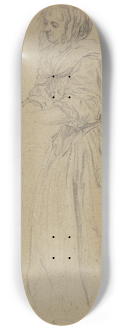 Gabriel Metsu - Servierende oder sich die Hnde waschende Frau nach links 8.25 inch art skate deck