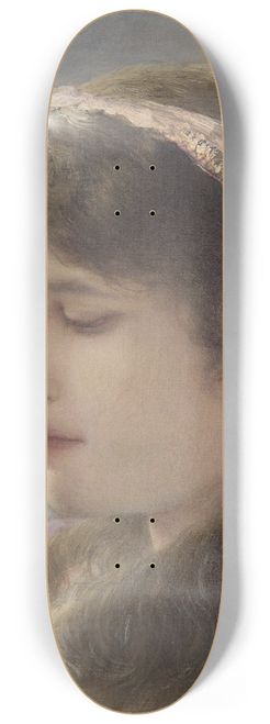 Gabriel von Max - In Gedanken 8.25 inch art skate deck