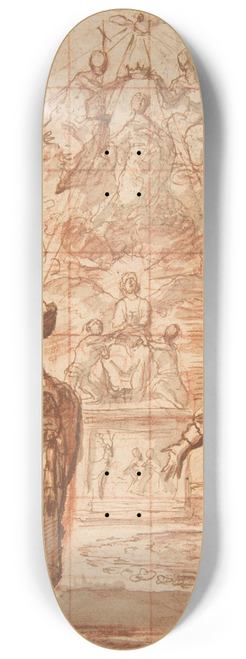 Alessandro Tiarini - Allegory of the Trinitarian Order 8.25 inch art skate deck