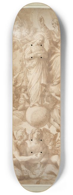 Alessandro Turchi - Allegory of the Immaculate Conception with the Fall of Man 8.25 inch art skate deck