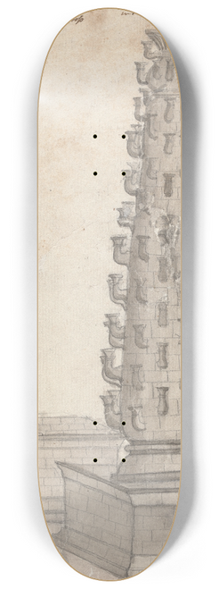 Gangaram Chintaman Tambat - Illumination Columns 8.25 inch art skate deck