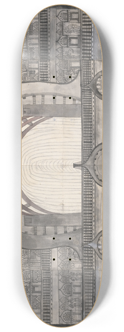 Gangaram Chintaman Tambat - The Temple at Ekvera (Karle) 8.25 inch art skate deck