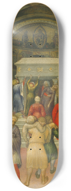 Gentile da Fabriano - The Crippled and Sick Cured at the Tomb of Saint Nicholas 8.25 inch art skate deck