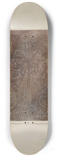 Geoffrey Holt - Pierced Metal Screen from Confessional 8.25 inch art skate deck